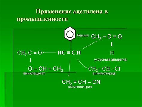 Аналоги ацетилена в химической промышленности