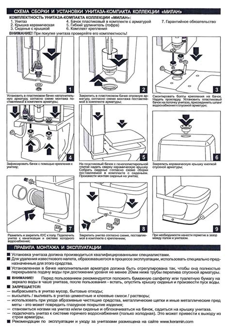 Арматура для белорусского унитаза керамин - надежный выбор