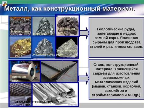 Важные металлы в машиностроении