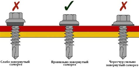 Важные моменты при креплении саморезами