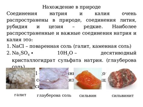 Важные соединения натрия