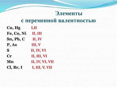 Валентность металла: определение и значение