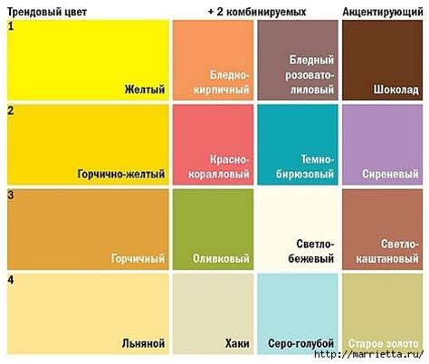 Вариации цветов и тематик