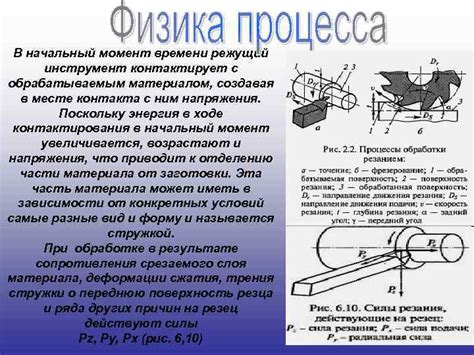 Взаимодействие между инструментом и обрабатываемым материалом