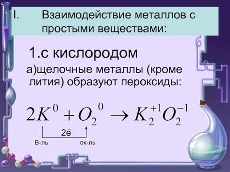 Взаимодействие металла индия с кислородом