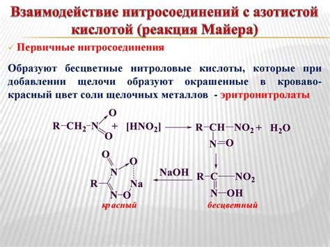 Взаимодействие металлов с азотистой кислотой