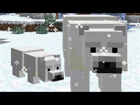 Взаимодействие с белым медведем в Minecraft