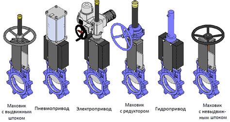 Виды арматуры с пневмоприводом