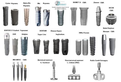 Виды металлических костных имплантатов