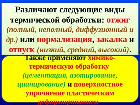 Виды термической обработки металла: цементация