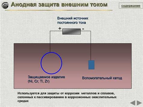 Влияние анодной защиты на металл цинк