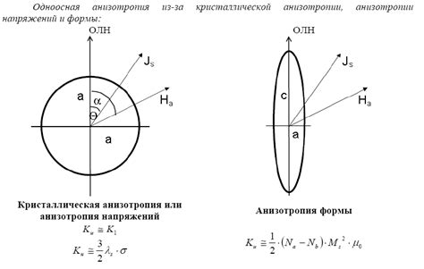 Влияние магнитной анизотропии