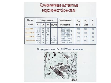 Влияние озона на свойства нержавеющих сталей