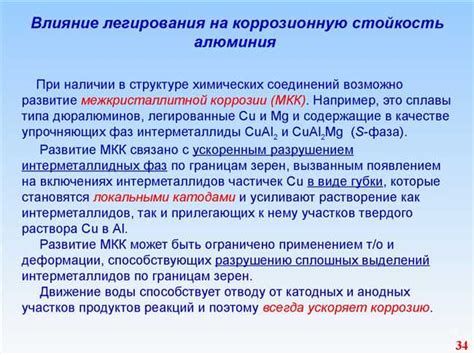 Влияние плотности дислокаций на коррозионную стойкость металлов