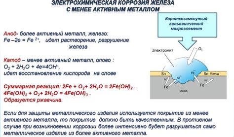 Влияние условий на скорость электрохимической коррозии металлов