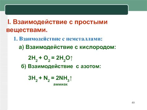 Водород: химические свойства с неметаллами