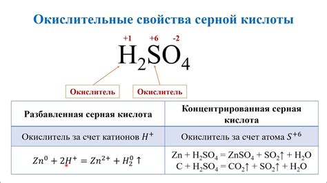 Воздействие металла на серную кислоту