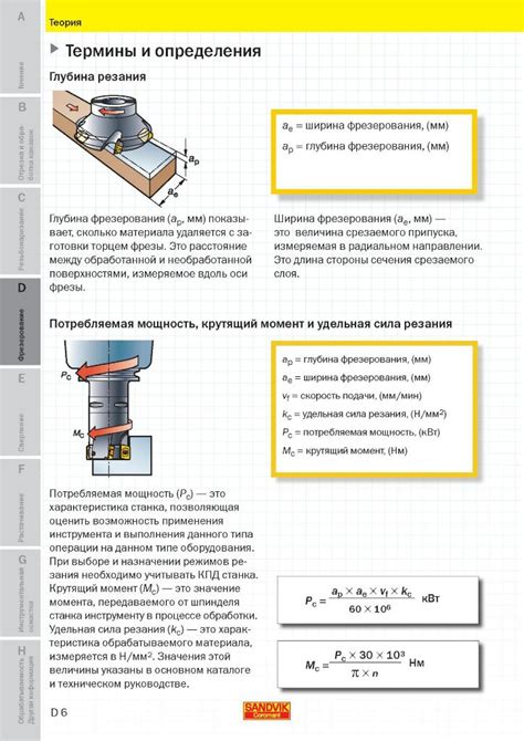 Выбор скорости и подачи