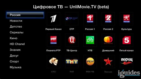 Выбор тв каналов в тв программе для телефона