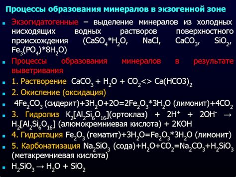 Выделение из минералов