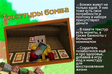 Геймплей серверов для бомжа в Minecraft