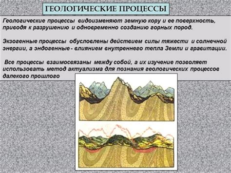 Геологические процессы формирования