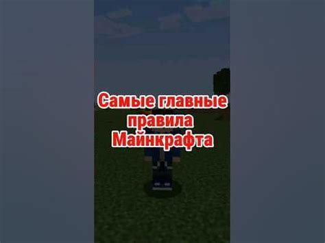 Главные правила игры майнкрафт