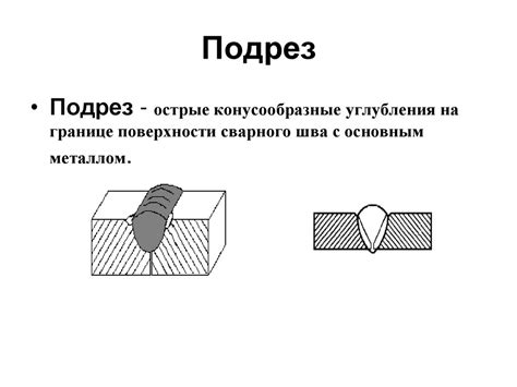 Дефекты основного металла подрез и их проблематика