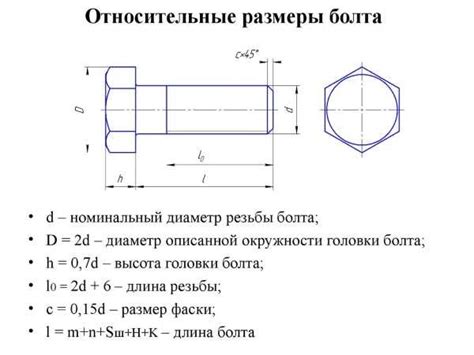 Длина болтов