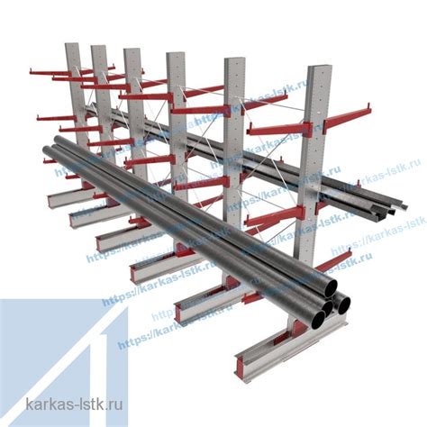 Долговечность и надежность консольных стеллажей односторонних для металлопроката