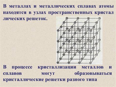 Доминирующие факторы атомной структуры металла