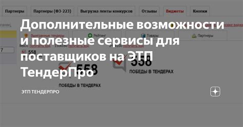 Дополнительные сервисы и возможности