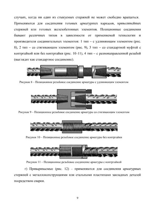 Значение и применение арматурных соединений