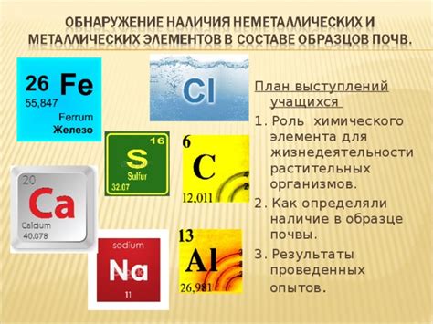 Значение химического элемента для организмов