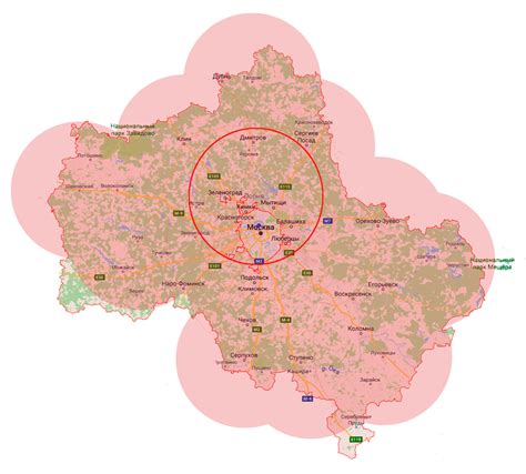 Зона покрытия скайнетком Московская область