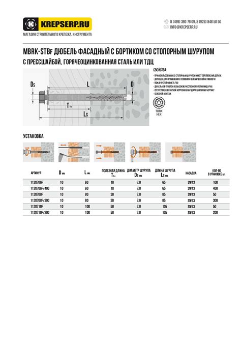 Инструкция по монтажу Mungo дюбель mbrk stb 10 100 фасадн с борт hex т40 оцинкованный