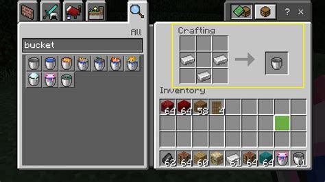 Инструкция по созданию ведра в Майнкрафте