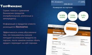 Информация о банковских продуктах