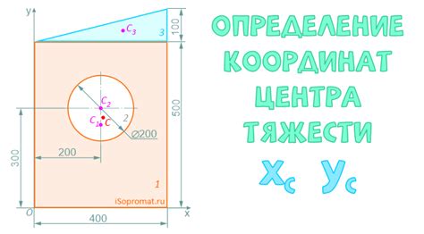 Использование математических формул для определения центра тяжести