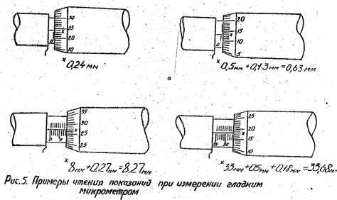 Использование микрометра