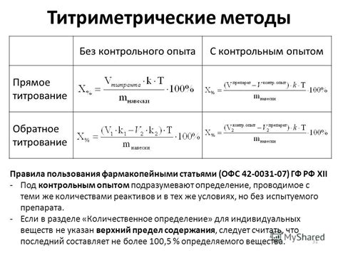 Использование результатов определения