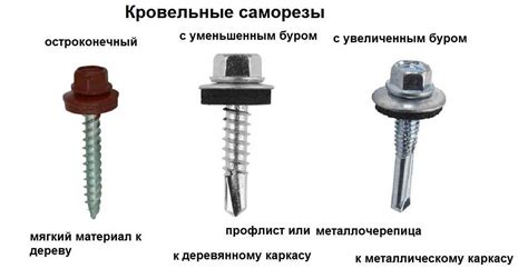 Использование саморезов и шурупов