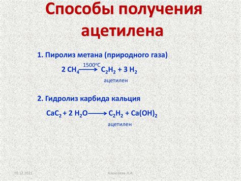 История открытия ацетилена