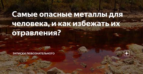 Какие металлы самые опасные для человека