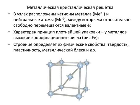 Какие частицы составляют кристаллическую решетку металлов?