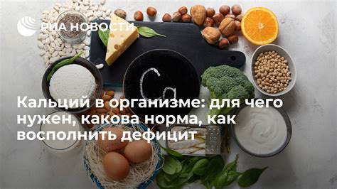 Кальций: роль в организме человека