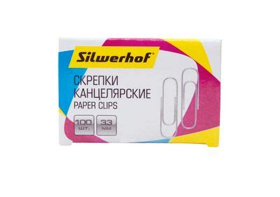 Качественные скрепки Silwerhof 491038 по выгодной цене