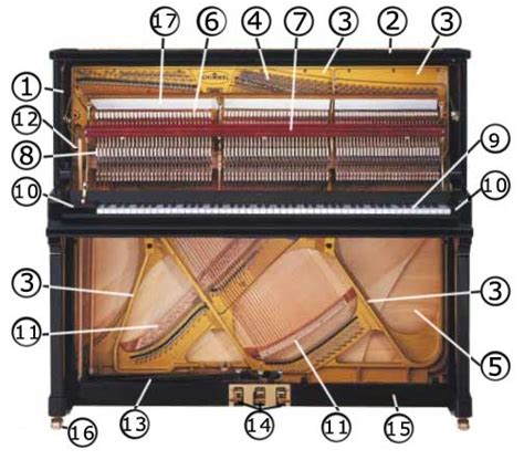 Количество металла в пианино: струны