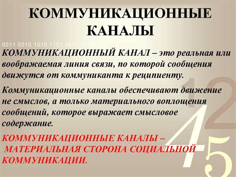 Коммуникационные каналы