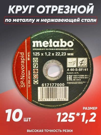 Конкурентные цены на отрезные круги Metabo